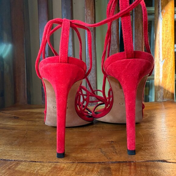 IRO Paris Fixa Pumps – Red Suede Lace-Up Heels (New in Box, Size 36 EU) - Picture 5 of 15